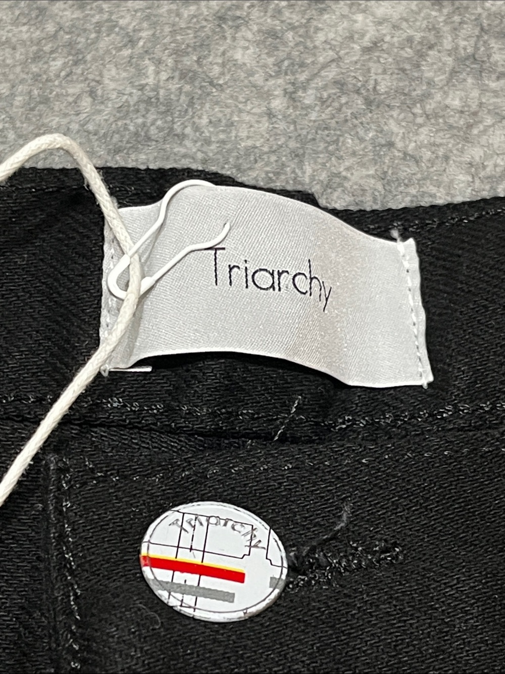 NEW Triarchy Slim Straight Black Button Fly Jeans - Picture 7 of 11